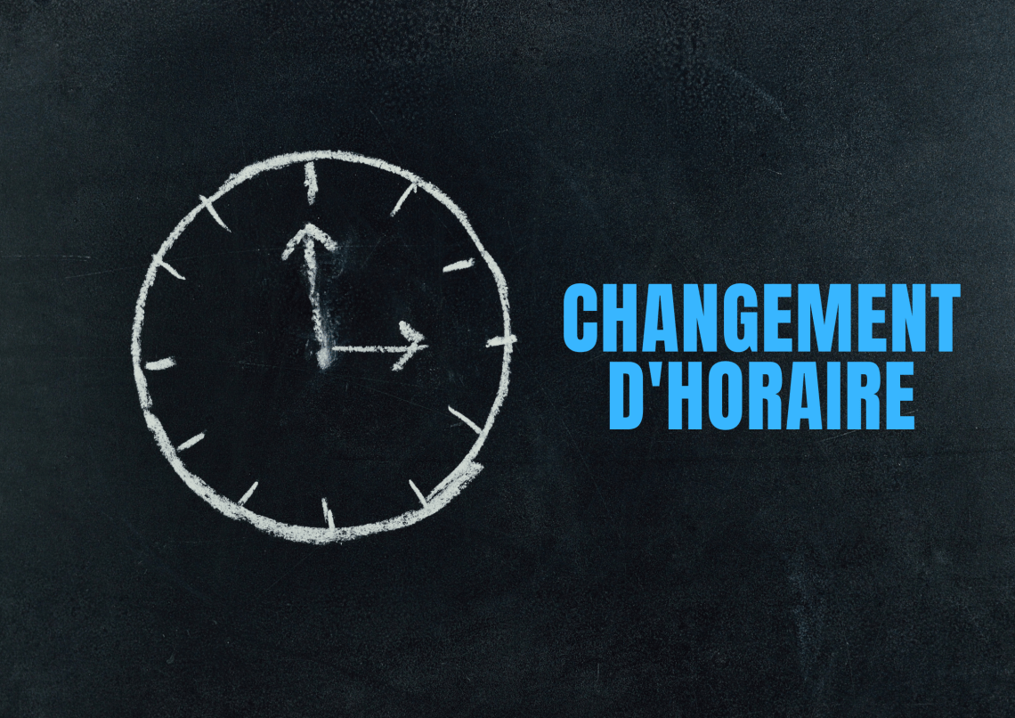 changement d'horaire